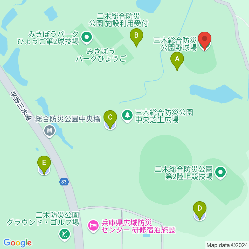 サムティドリームスタジアム周辺の駐車場・コインパーキング一覧地図