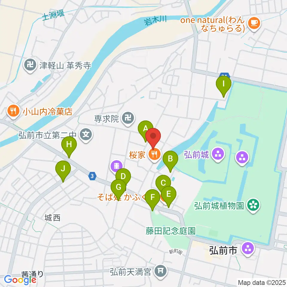 弘前市民体育館周辺の駐車場・コインパーキング一覧地図