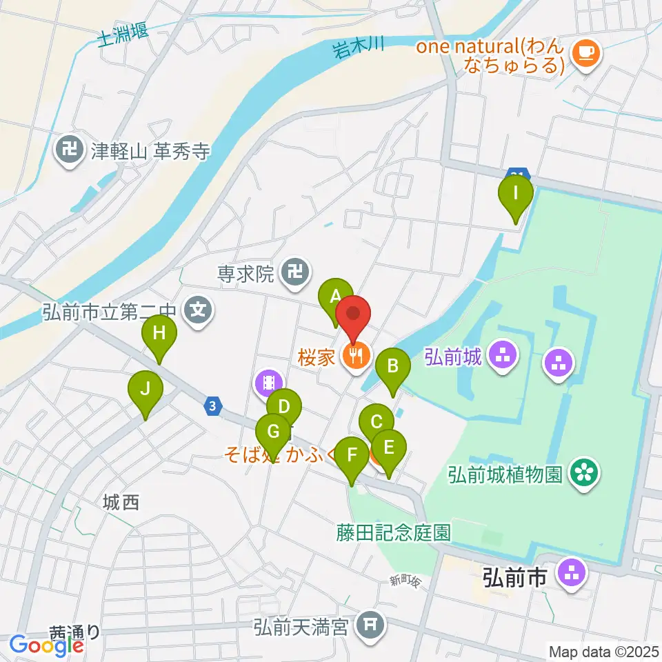 弘前市民体育館周辺の駐車場・コインパーキング一覧地図