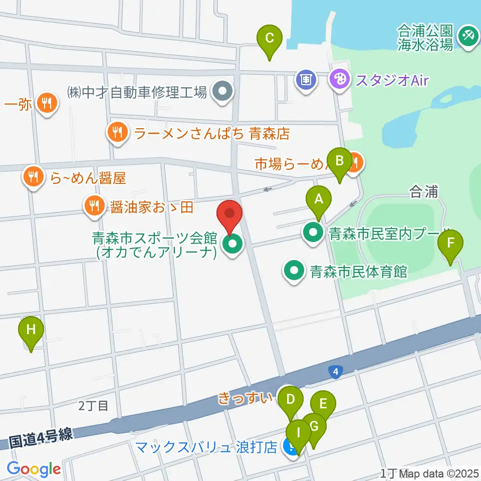 オカでんアリーナ周辺の駐車場・コインパーキング一覧地図