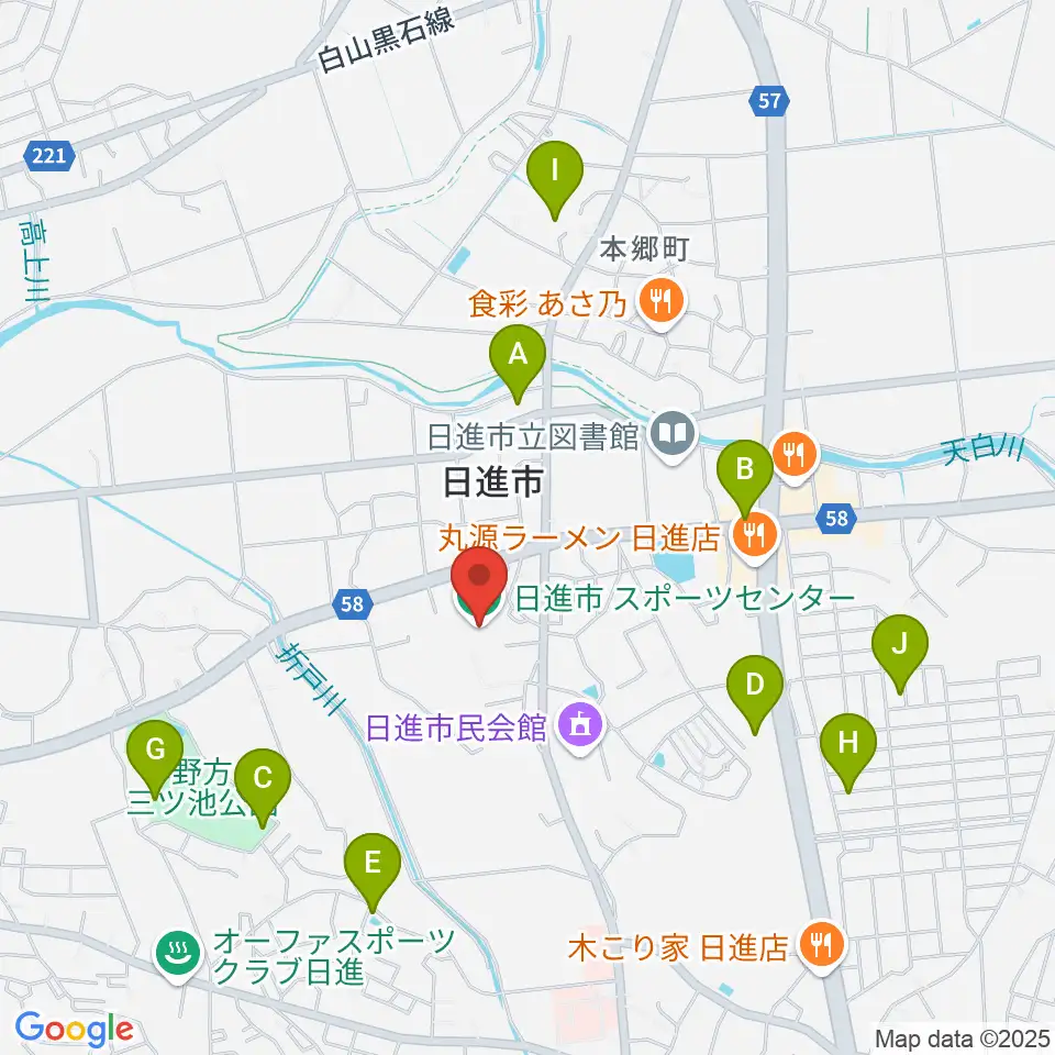 日進市スポーツセンター周辺の駐車場・コインパーキング一覧地図
