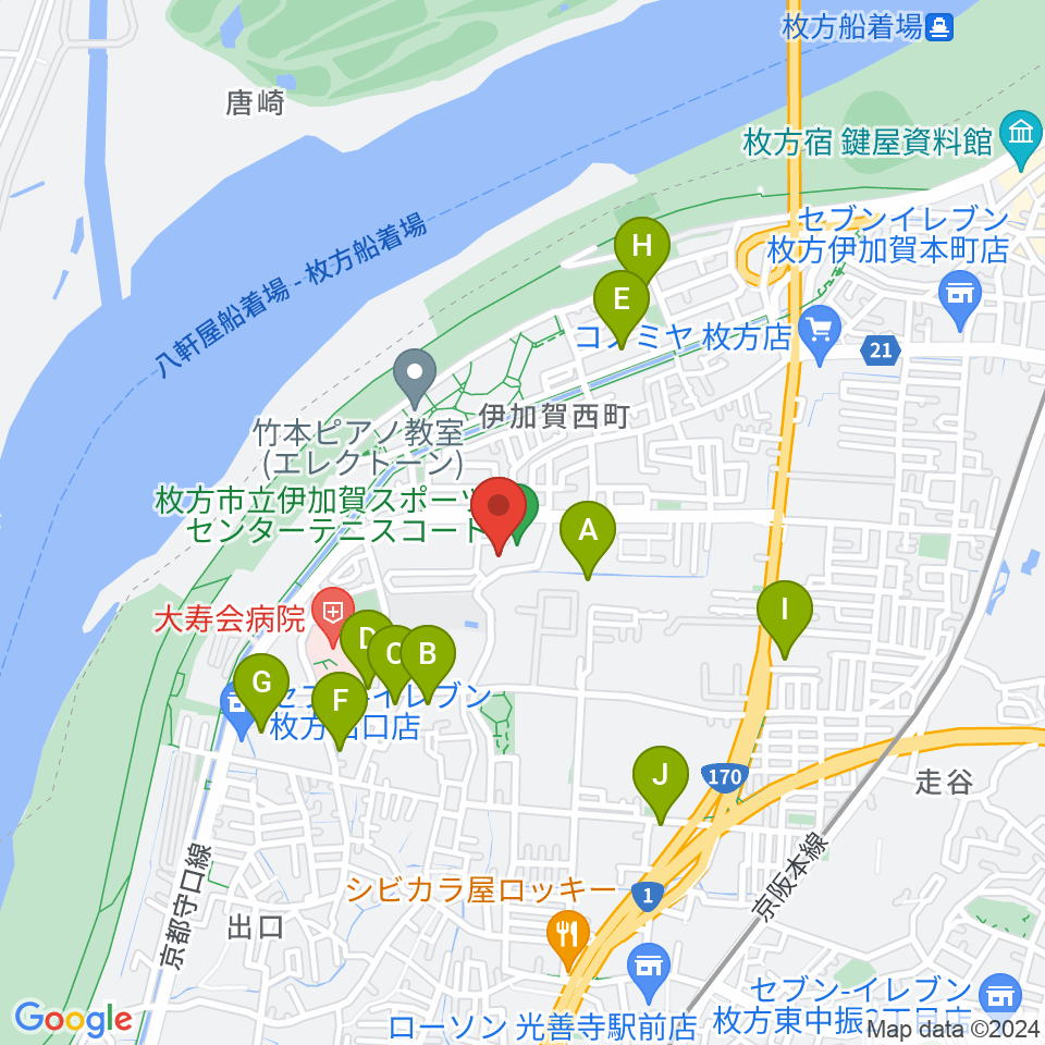 誠信建設工業伊加賀スポーツセンター周辺の駐車場・コインパーキング一覧地図
