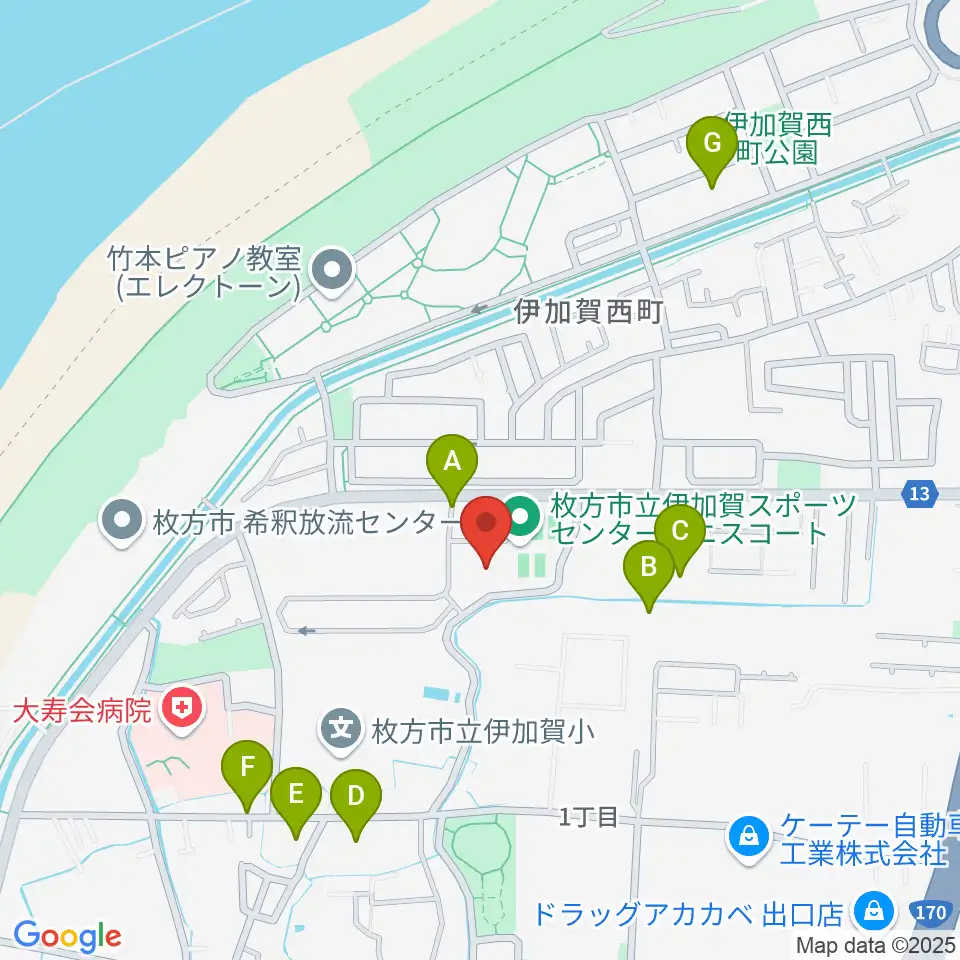 誠信建設工業伊加賀スポーツセンター周辺の駐車場・コインパーキング一覧地図
