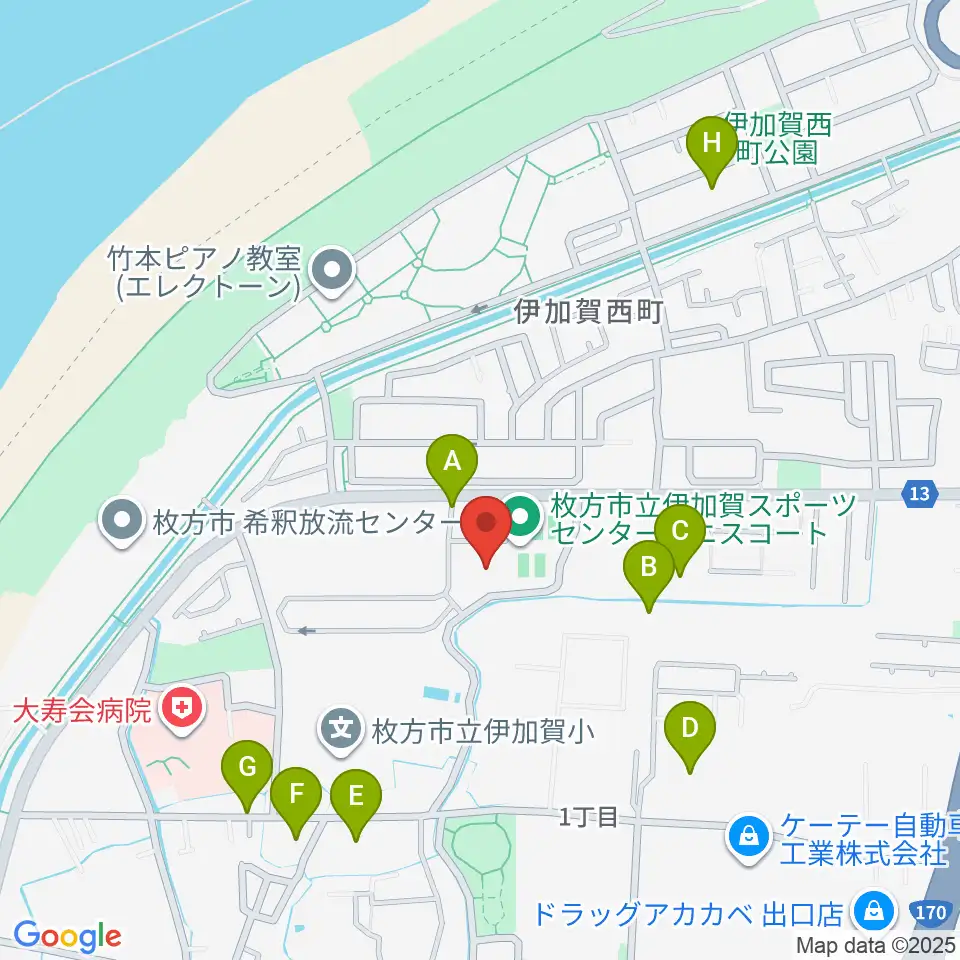 誠信建設工業伊加賀スポーツセンター周辺の駐車場・コインパーキング一覧地図