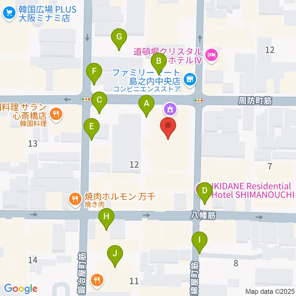 大阪市立中央スポーツセンター周辺の駐車場・コインパーキング一覧地図