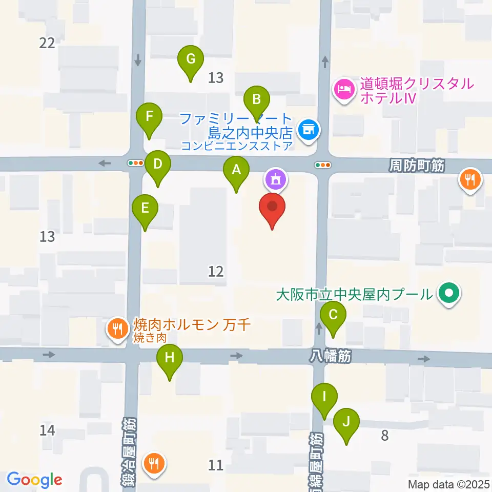 大阪市立中央スポーツセンター周辺の駐車場・コインパーキング一覧地図