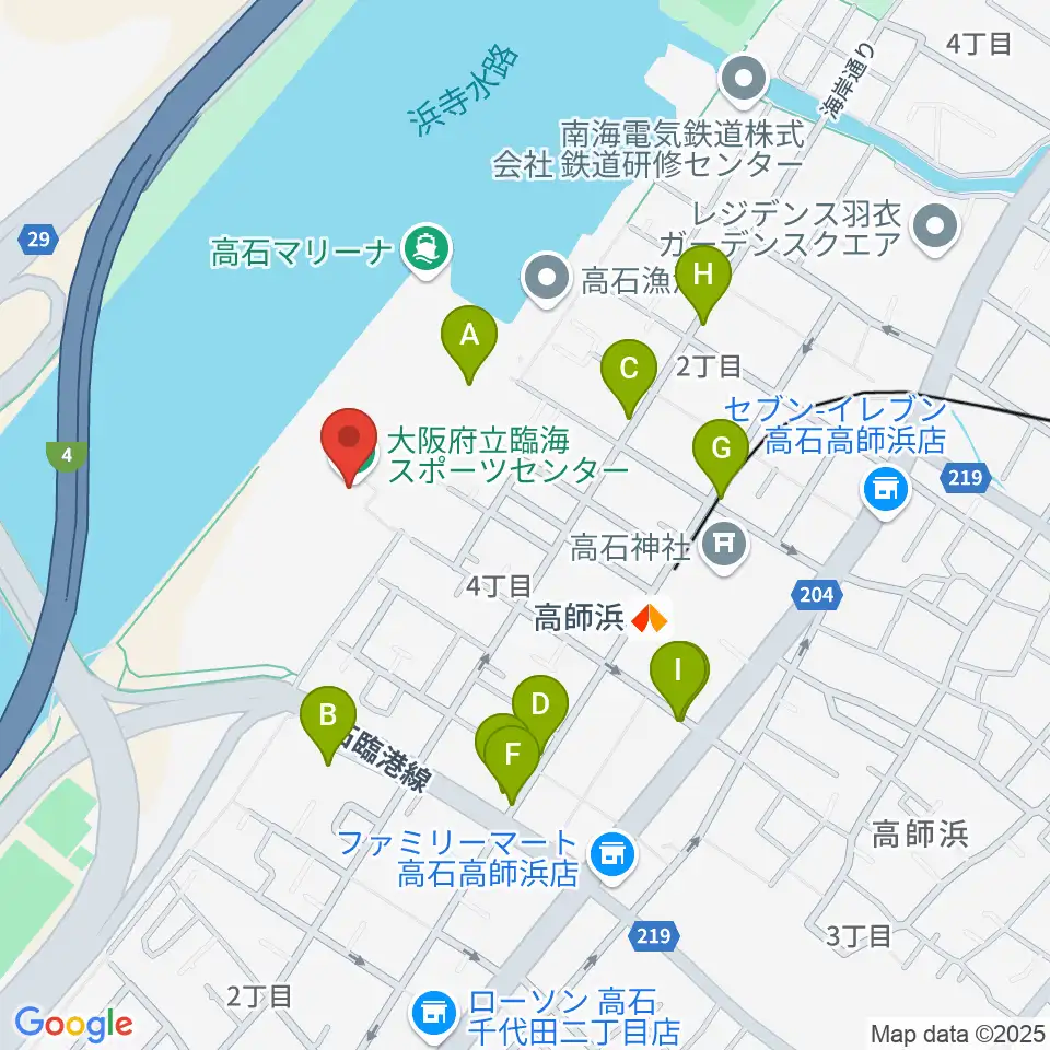 大阪府立臨海スポーツセンター周辺の駐車場・コインパーキング一覧地図