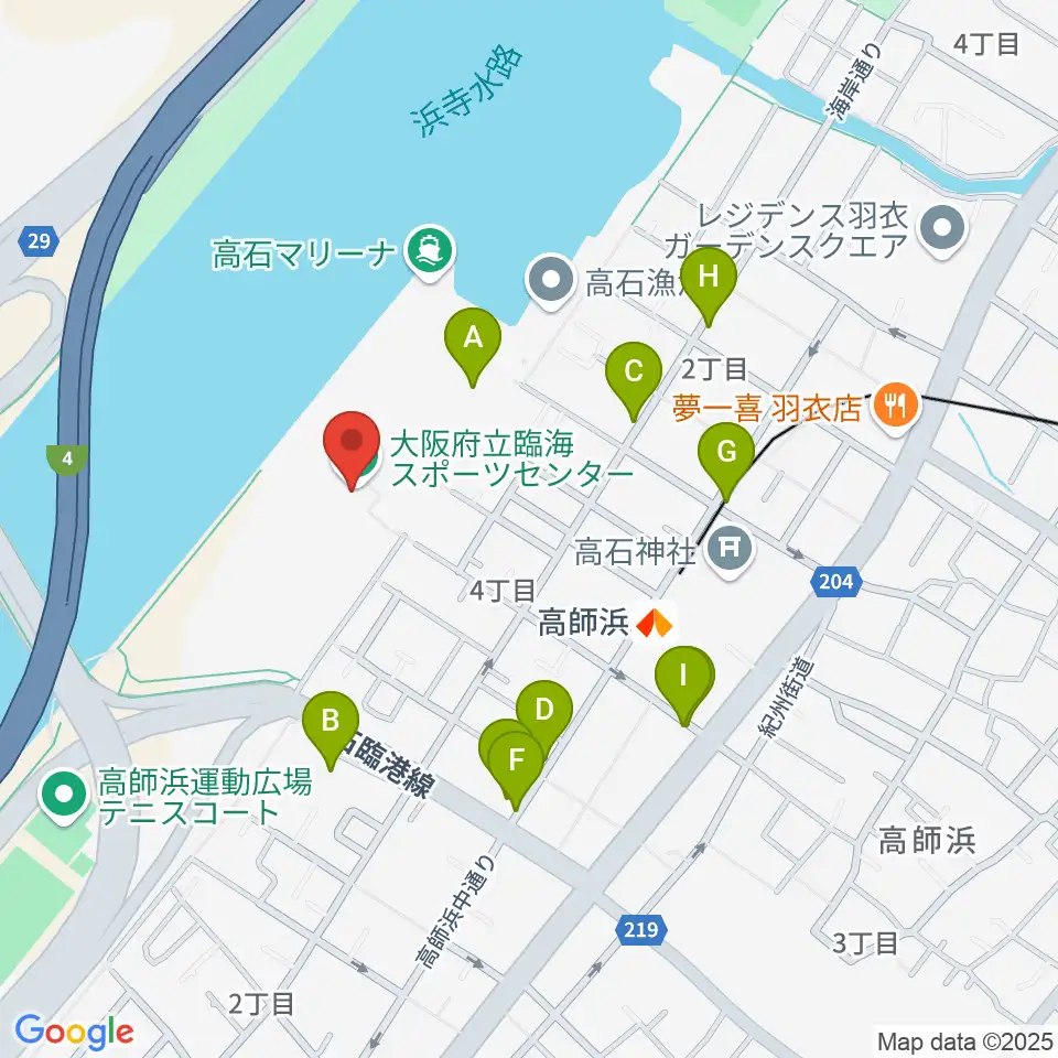 大阪府立臨海スポーツセンター周辺の駐車場・コインパーキング一覧地図
