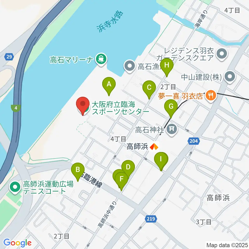 大阪府立臨海スポーツセンター周辺の駐車場・コインパーキング一覧地図