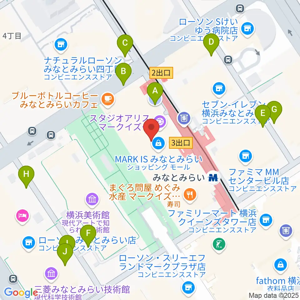 ローソン・ユナイテッドシネマ STYLE-S みなとみらい周辺の駐車場・コインパーキング一覧地図