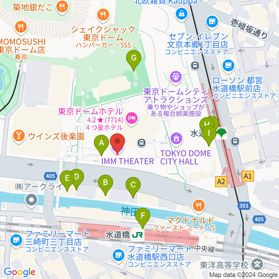 IMM THEATER周辺の駐車場・コインパーキング一覧地図