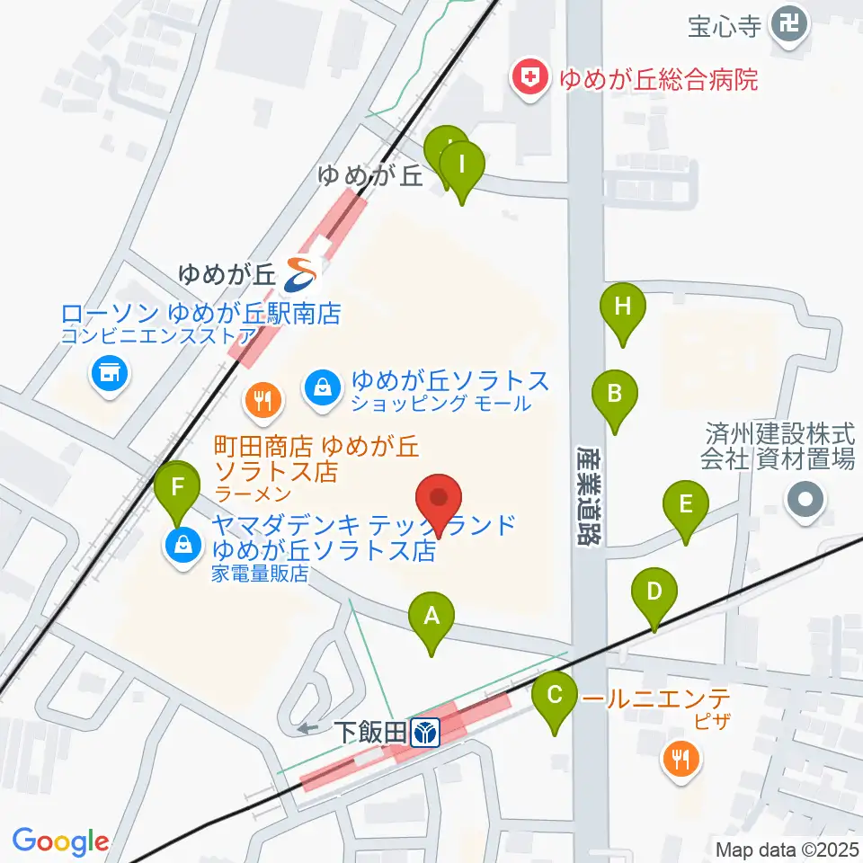 109シネマズゆめが丘周辺の駐車場・コインパーキング一覧地図