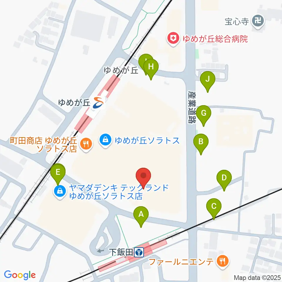109シネマズゆめが丘周辺の駐車場・コインパーキング一覧地図