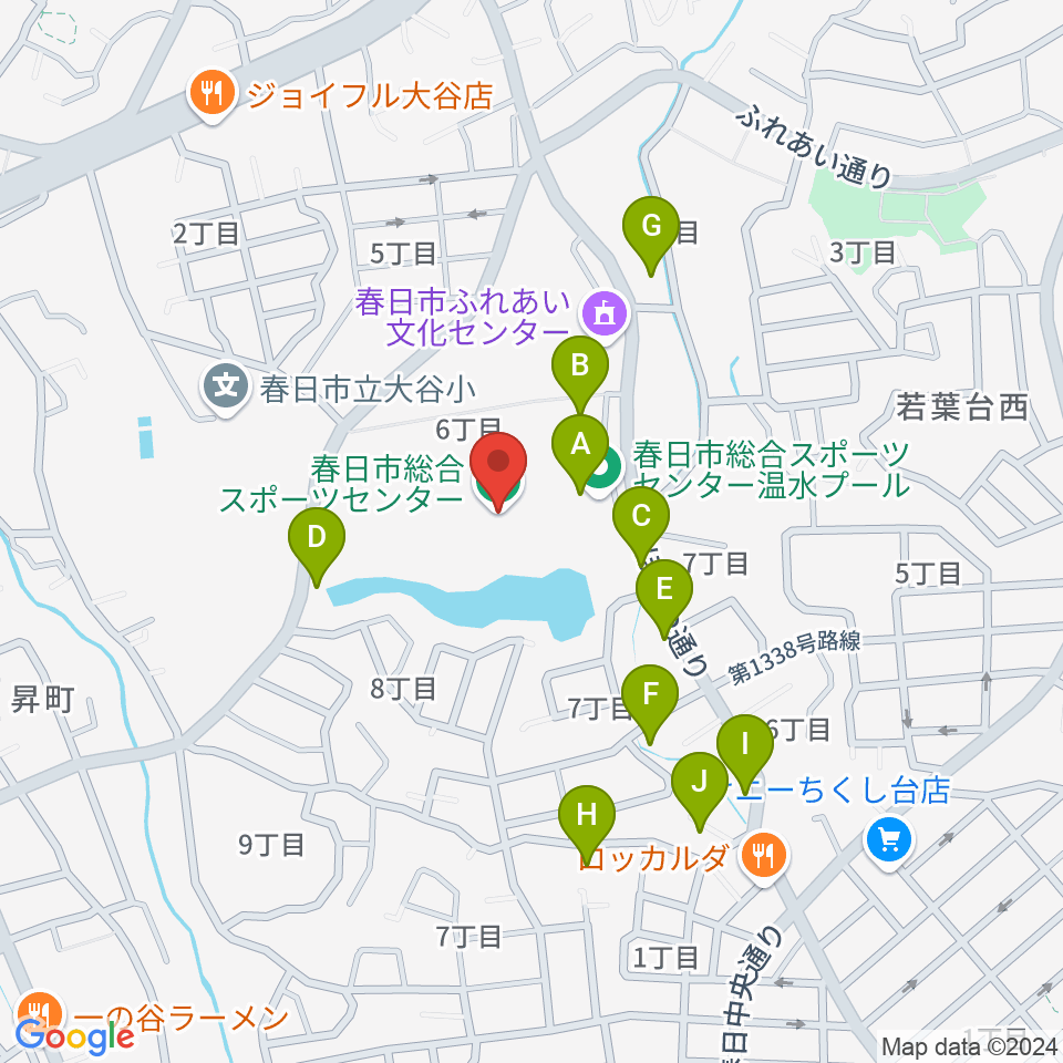 春日市総合スポーツセンター周辺の駐車場・コインパーキング一覧地図