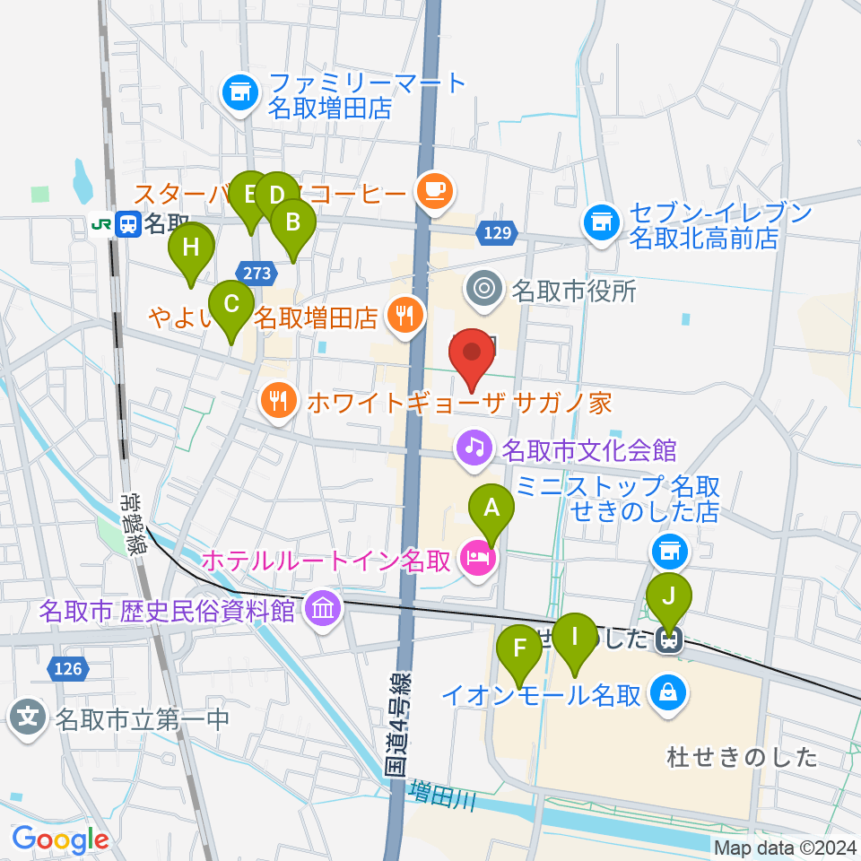 名取市民体育館周辺の駐車場・コインパーキング一覧地図