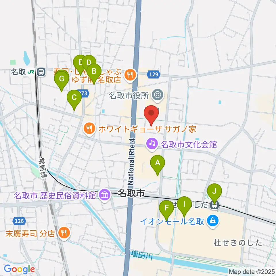 名取市民体育館周辺の駐車場・コインパーキング一覧地図