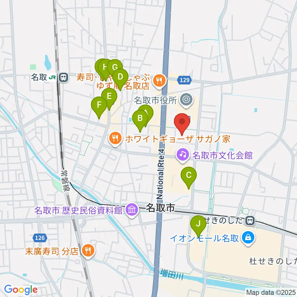 名取市民体育館周辺の駐車場・コインパーキング一覧地図