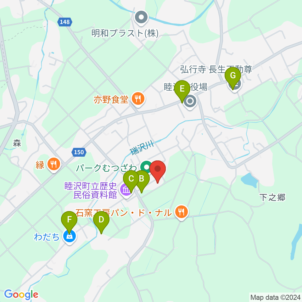 パークむつざわ睦沢町総合体育館周辺の駐車場・コインパーキング一覧地図