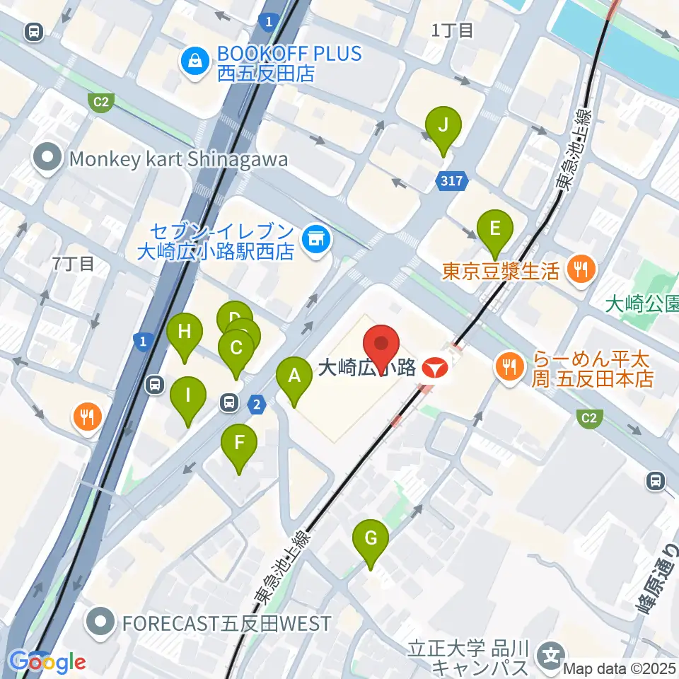 シティホール&ギャラリー五反田周辺の駐車場・コインパーキング一覧地図
