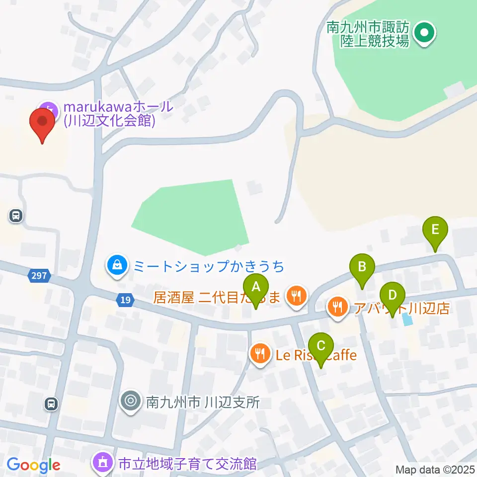 marukawaホール 川辺文化会館周辺の駐車場・コインパーキング一覧地図