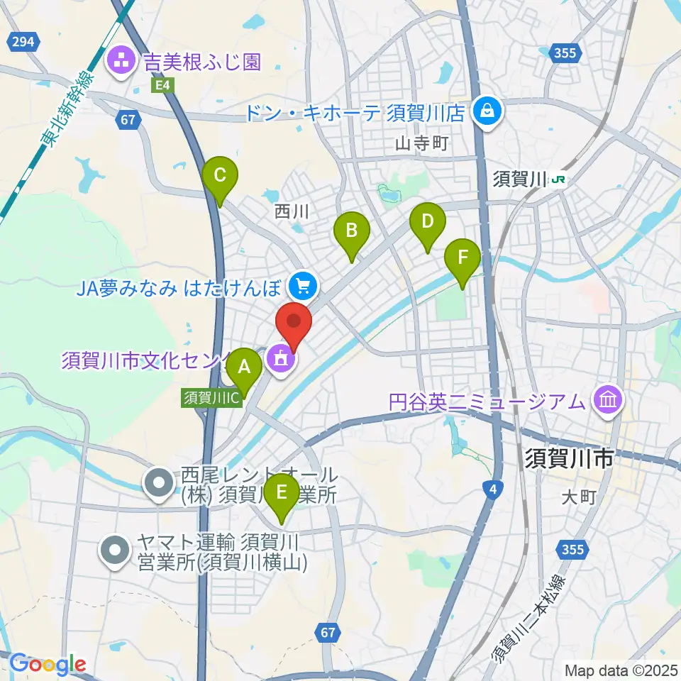 円谷幸吉メモリアルアリーナ周辺の駐車場・コインパーキング一覧地図