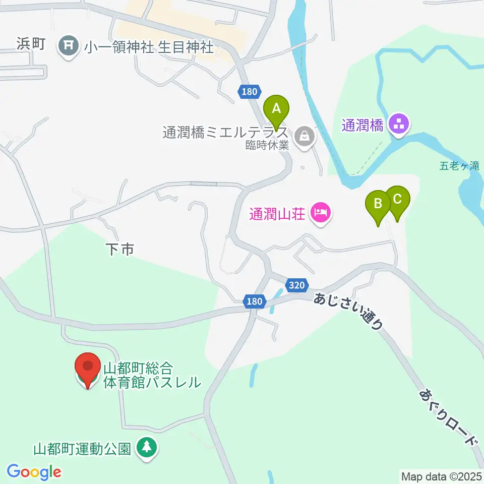 山都町総合体育館パスレル周辺の駐車場・コインパーキング一覧地図