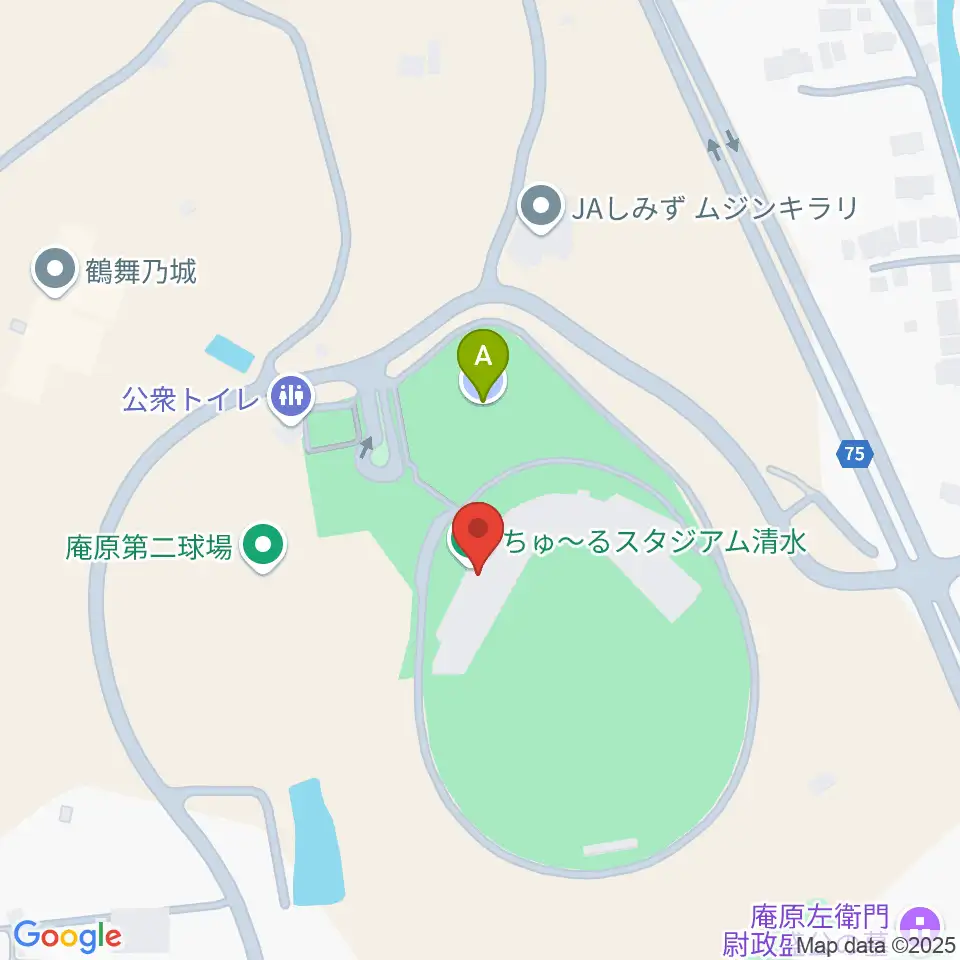 ちゅ〜るスタジアム清水周辺の駐車場・コインパーキング一覧地図