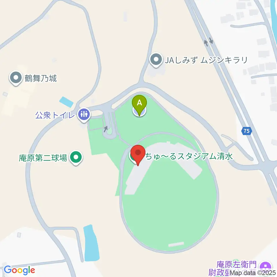 ちゅ〜るスタジアム清水周辺の駐車場・コインパーキング一覧地図