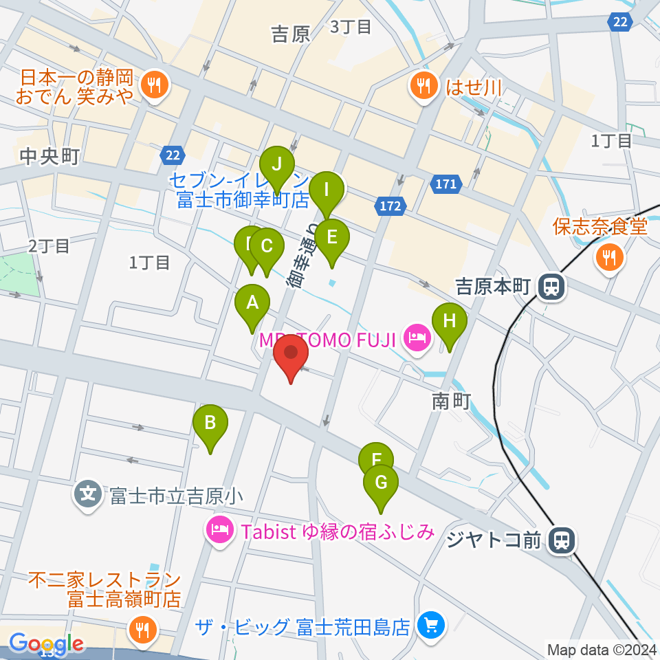 富士市立富士体育館周辺の駐車場・コインパーキング一覧地図