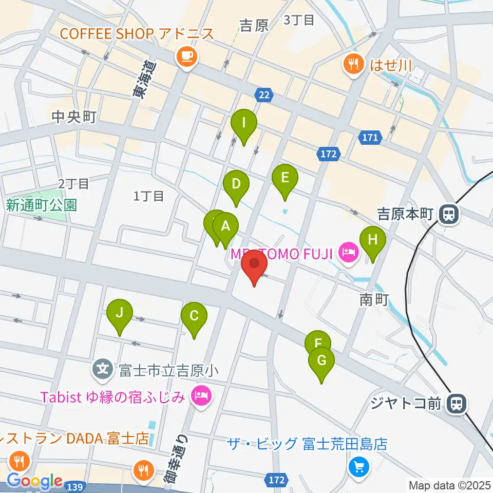 富士市立富士体育館周辺の駐車場・コインパーキング一覧地図