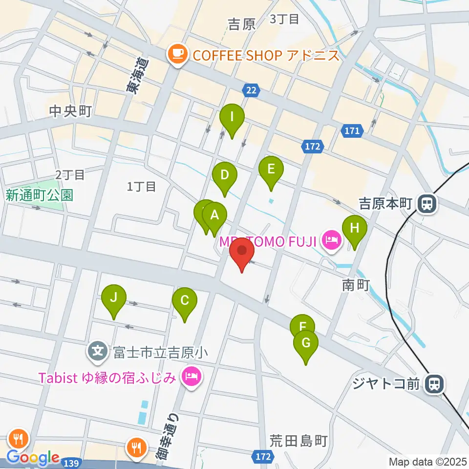 富士市立富士体育館周辺の駐車場・コインパーキング一覧地図