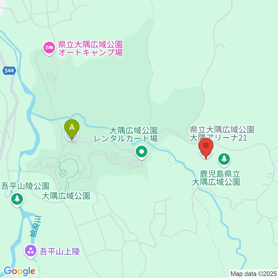 大隅アリーナ21周辺の駐車場・コインパーキング一覧地図