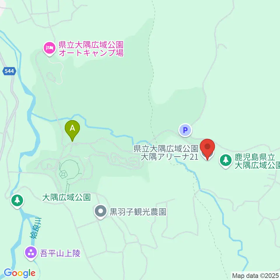 大隅アリーナ21周辺の駐車場・コインパーキング一覧地図