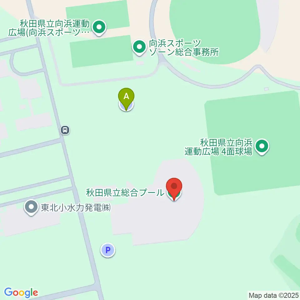 秋田県立総合プール周辺の駐車場・コインパーキング一覧地図