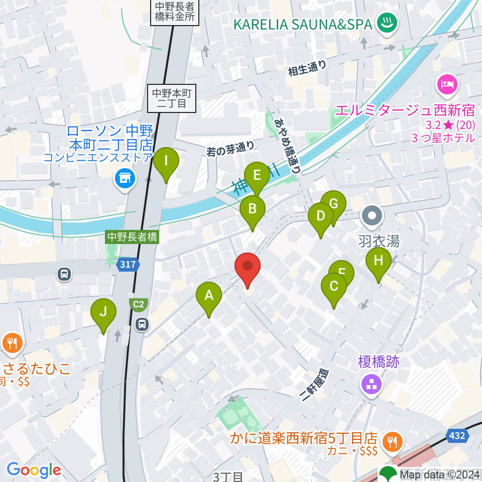 ファズイットスタジオ周辺の駐車場・コインパーキング一覧地図