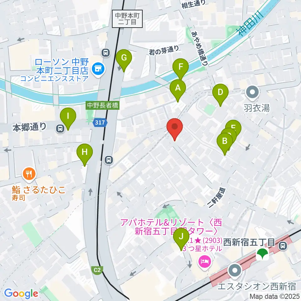 ファズイット・スタジオ周辺の駐車場・コインパーキング一覧地図