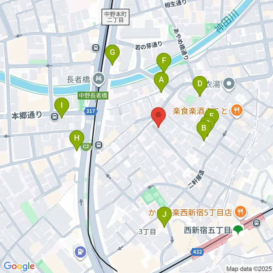 ファズイット・スタジオ周辺の駐車場・コインパーキング一覧地図
