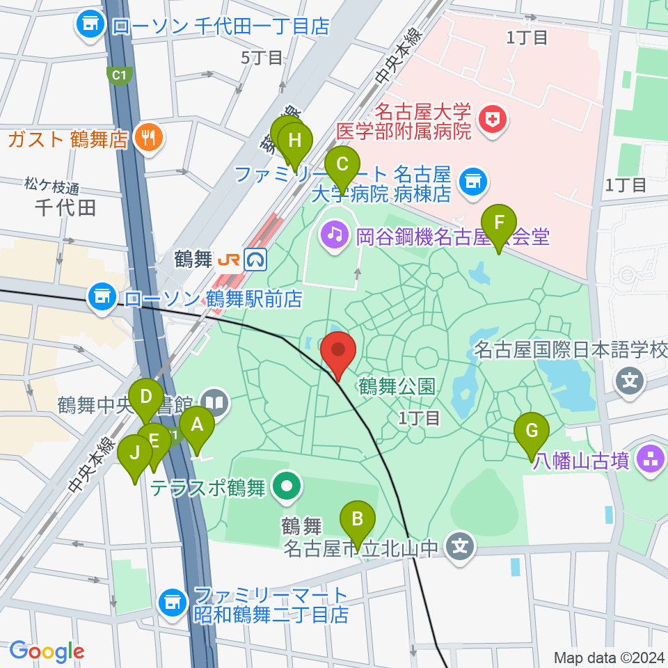 普選記念壇周辺の駐車場・コインパーキング一覧地図