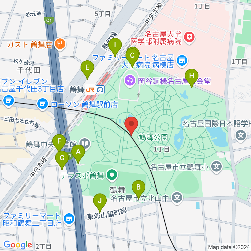 普選記念壇周辺の駐車場・コインパーキング一覧地図