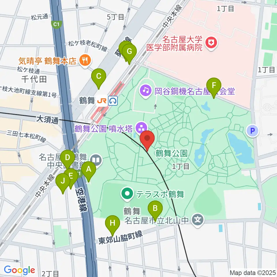 普選記念壇周辺の駐車場・コインパーキング一覧地図