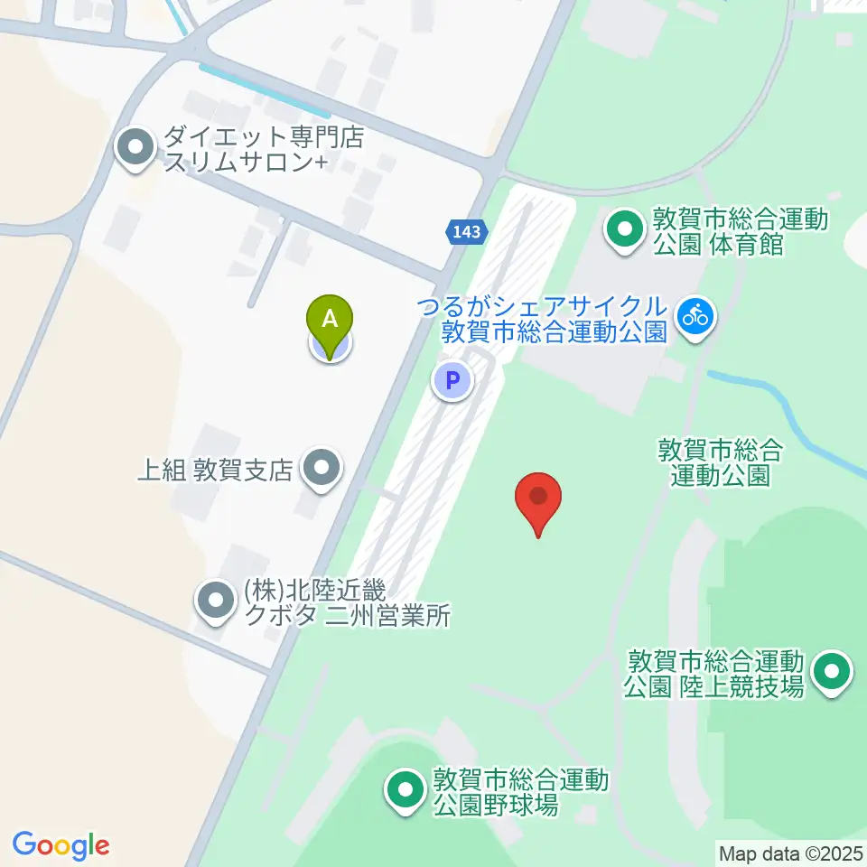 敦賀市総合運動公園多目的広場周辺の駐車場・コインパーキング一覧地図