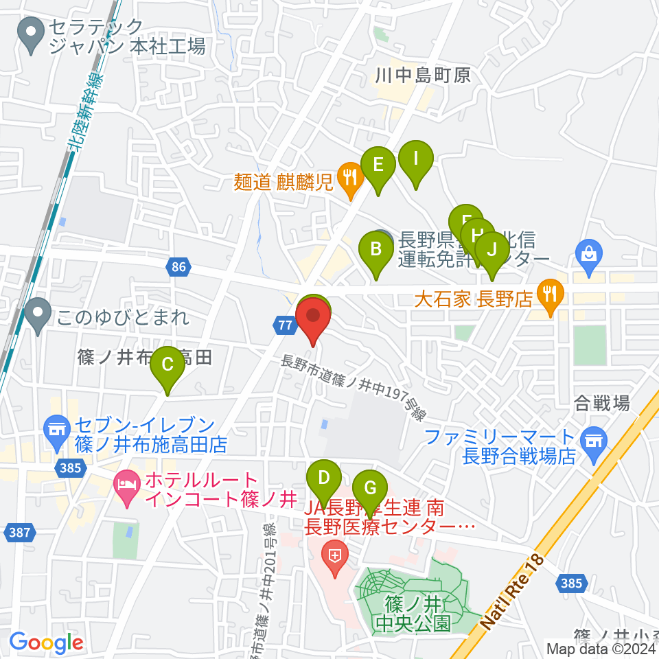 音楽堂 平林周辺の駐車場・コインパーキング一覧地図