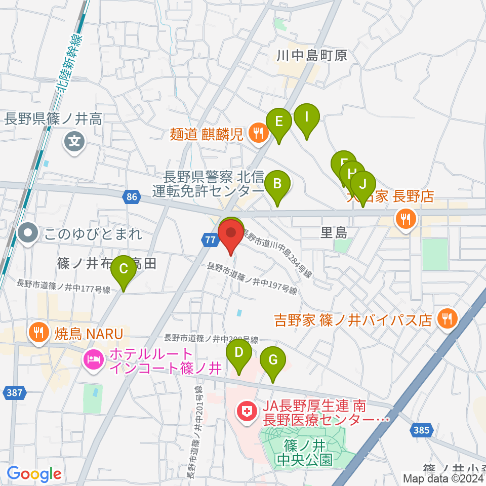 音楽堂 平林周辺の駐車場・コインパーキング一覧地図