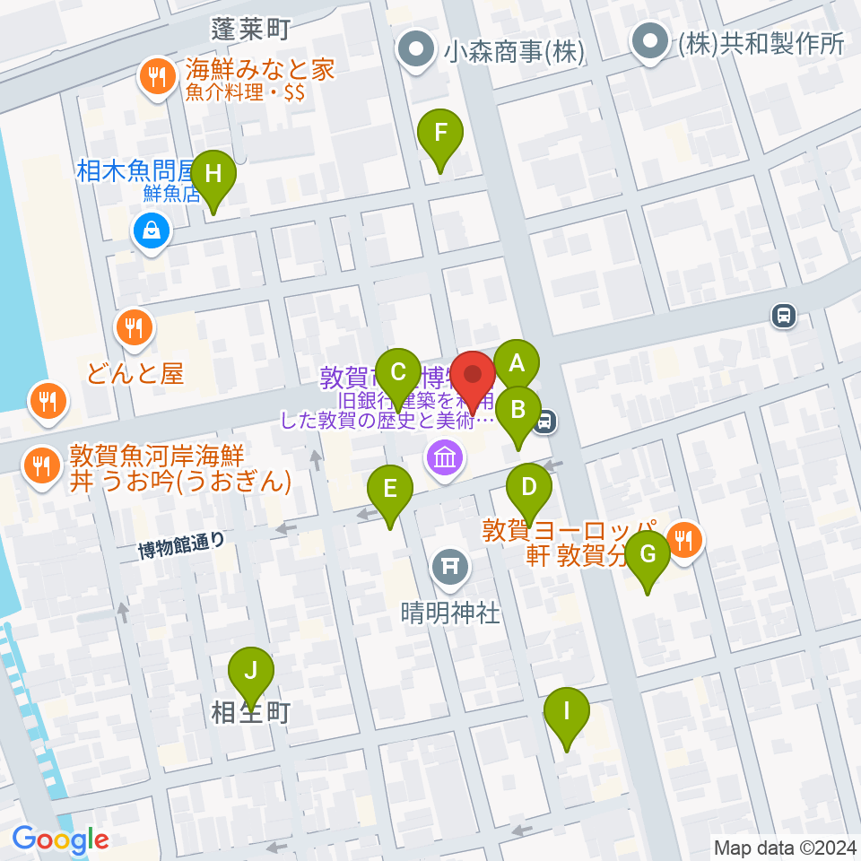 みなとつるが山車会館周辺の駐車場・コインパーキング一覧地図