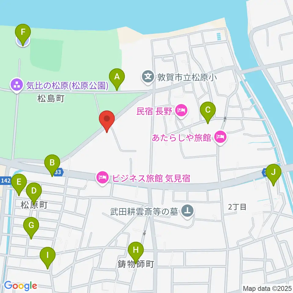 敦賀市営野球場周辺の駐車場・コインパーキング一覧地図