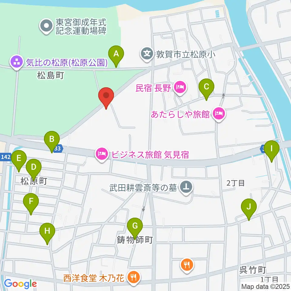 敦賀市営野球場周辺の駐車場・コインパーキング一覧地図