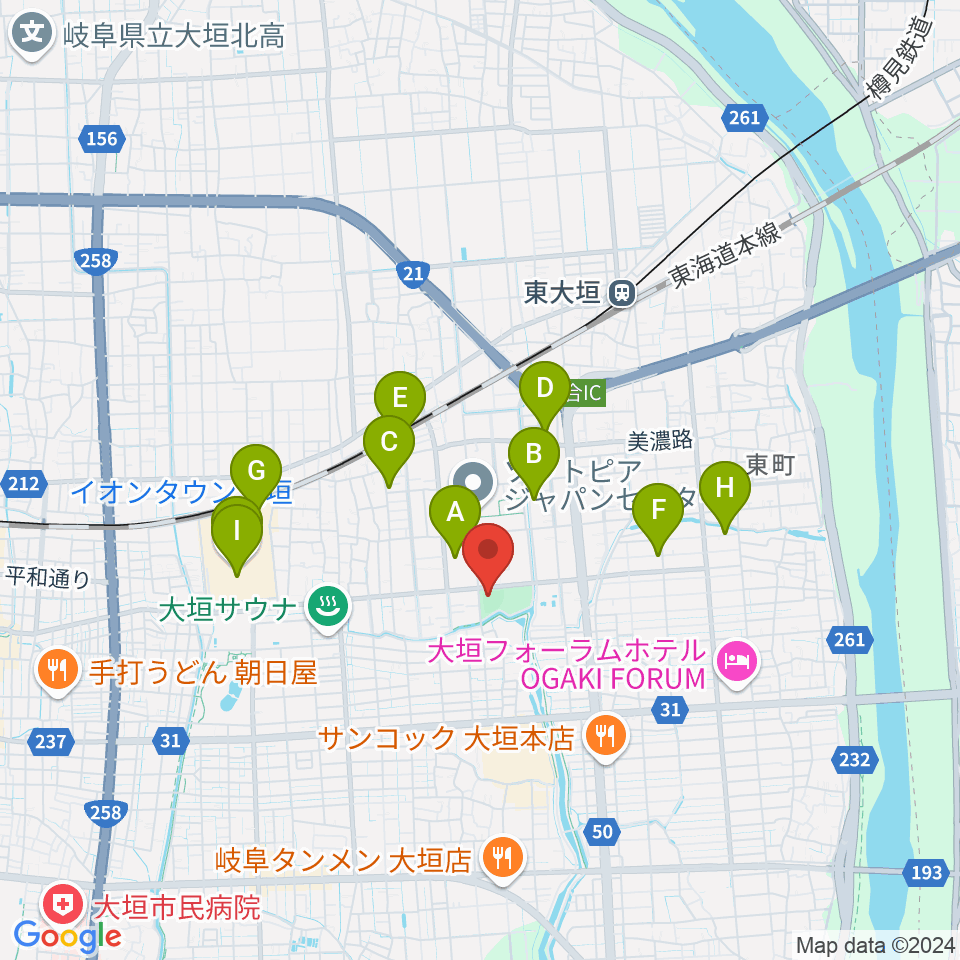 三城公園ソフトボール場周辺の駐車場・コインパーキング一覧地図