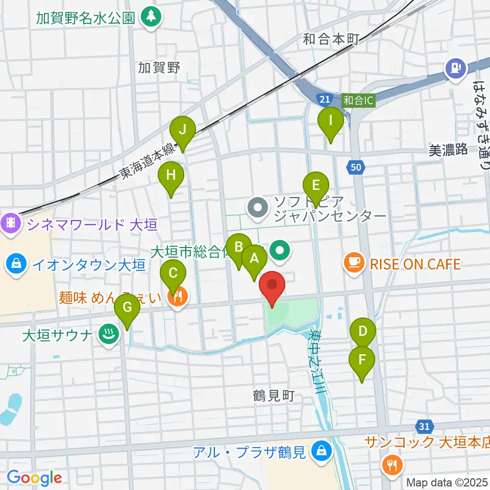 三城公園ソフトボール場周辺の駐車場・コインパーキング一覧地図