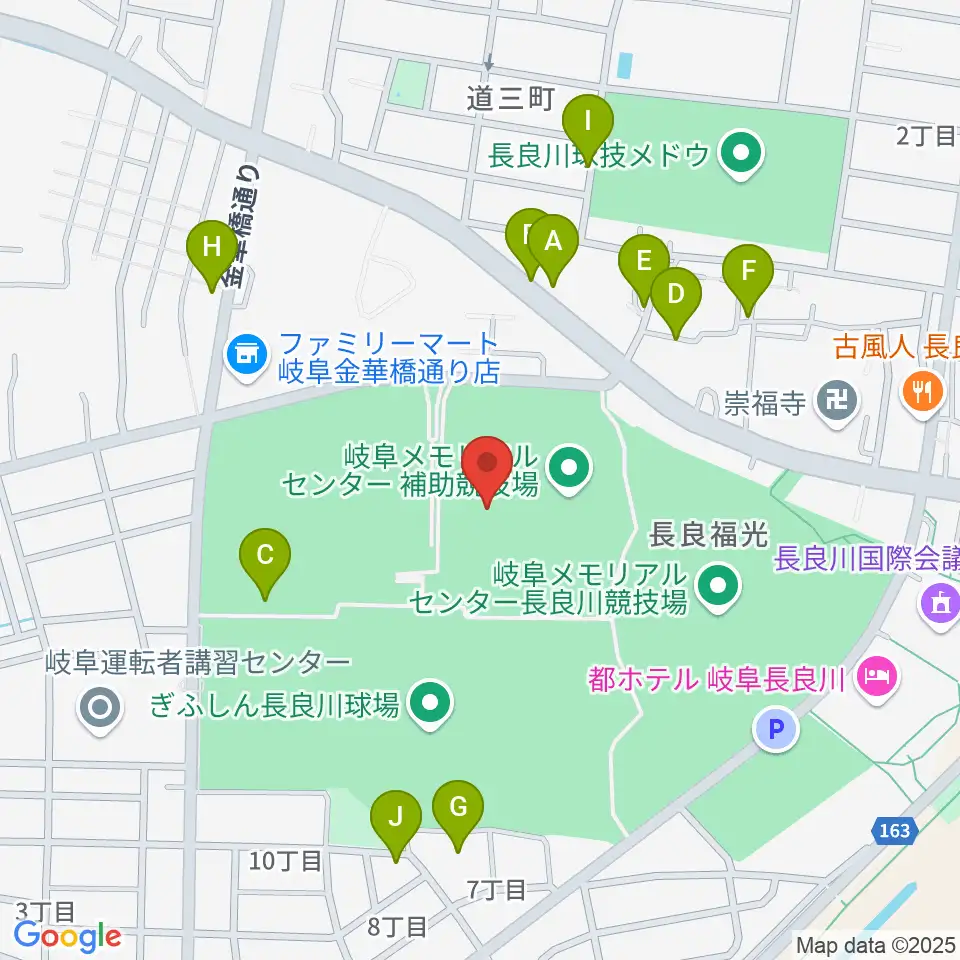 長良川スイミングプラザ周辺の駐車場・コインパーキング一覧地図