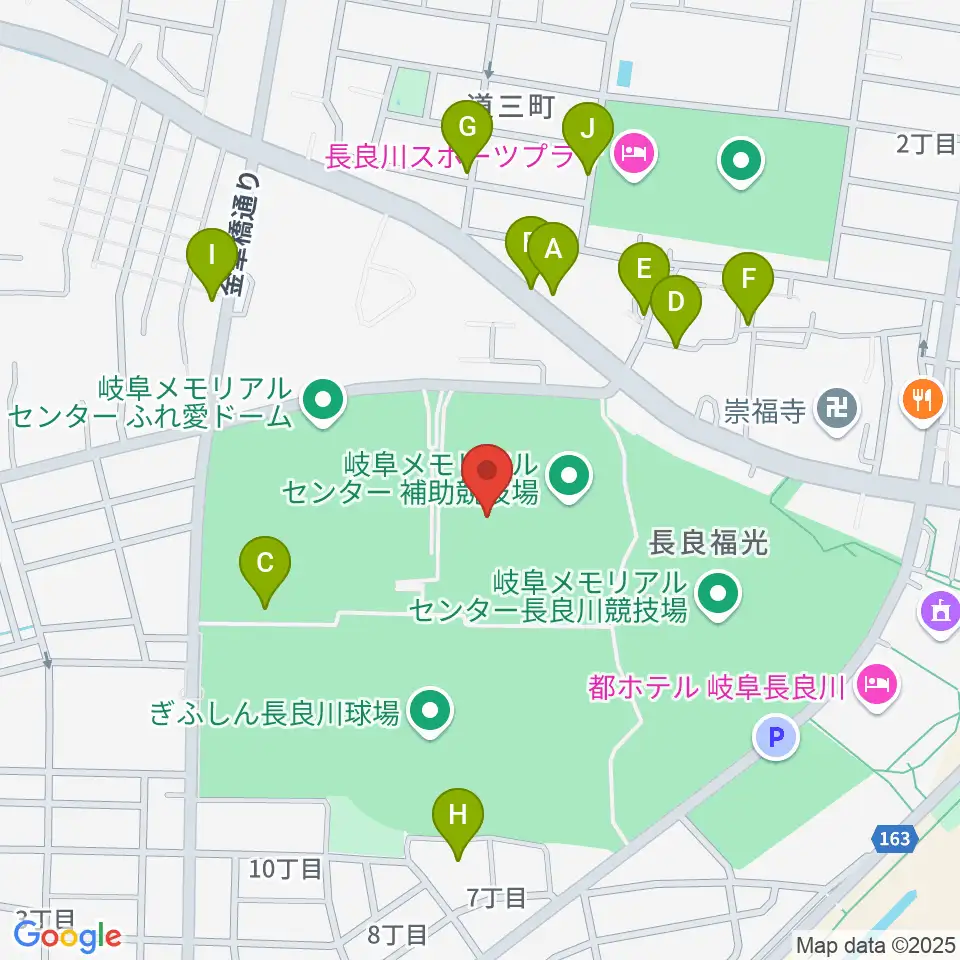 長良川スイミングプラザ周辺の駐車場・コインパーキング一覧地図